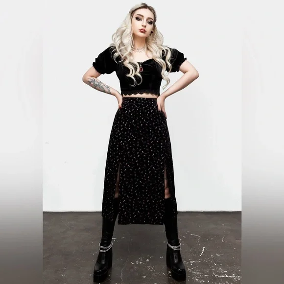 Disturbia Woe Midi Split Skirt - Picture 3 of 9